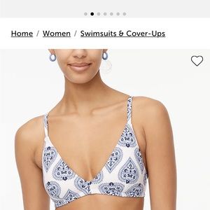 J crew factory French bikini top medium